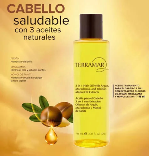 Terramar Oil Hair Serum 3 in 1 de la marca Terramar. 40ml.
